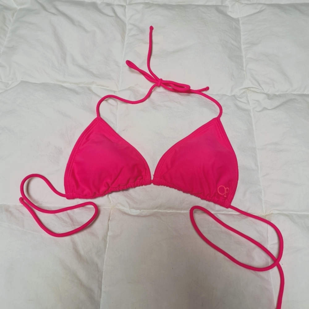 OP bright pink swim bikini top